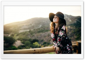 Child Girl wearing a Sunlight Hat Ultra HD Wallpaper for 4K UHD Widescreen desktop, tablet & smartphone