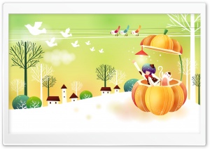 Childhood Fairytales Pumpkin Ultra HD Wallpaper for 4K UHD Widescreen desktop, tablet & smartphone