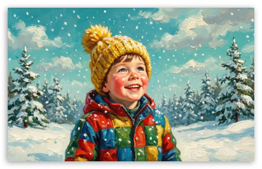 Childhood Happiness in the Heart of Winter UltraHD Wallpaper for UHD 16:9 ; HD 16:9 ; UltraWide 21:9 24:10 32:9 32:10 ; Widescreen 16:10 5:3 ; Fullscreen 4:3 5:4 3:2 ; Tablet 1:1 ; Mobile 9:16 9:19.5 9:20 10:16 2:3 3:5 3:4 ; Dual 16:10 5:3 16:9 4:3 5:4 3:2 ;