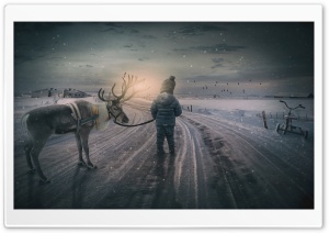 Childhood Winter Memories Ultra HD Wallpaper for 4K UHD Widescreen desktop, tablet & smartphone