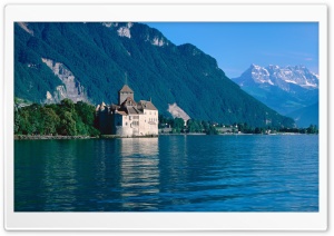 Chillon Castle And The Alps Ultra HD Wallpaper for 4K UHD Widescreen desktop, tablet & smartphone