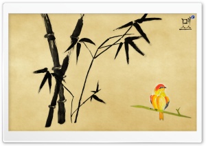 Chinese Bird Painting Ultra HD Wallpaper for 4K UHD Widescreen desktop, tablet & smartphone