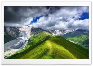 Chkhutnieri Pass Upper Svaneti, Tetnuldi Glacier, Caucasus Peaks 4K UHD Wallpaper for Widescreen and UltraWide Desktop, UltraHD TV, Smartphone, Tablet