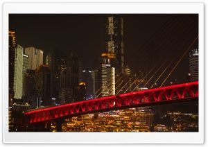 Chongqing Skyline at Night 4K UHD Wallpaper for Widescreen and UltraWide Desktop, UltraHD TV, Smartphone, Tablet