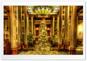 Christmas - Driskill Hotel Lobby, Texas Ultra HD Wallpaper for 4K UHD Widescreen desktop, tablet & smartphone