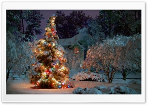 Christmas At Night Ultra HD Wallpaper for 4K UHD Widescreen desktop, tablet & smartphone