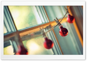 Christmas Balls Hanging Ultra HD Wallpaper for 4K UHD Widescreen desktop, tablet & smartphone