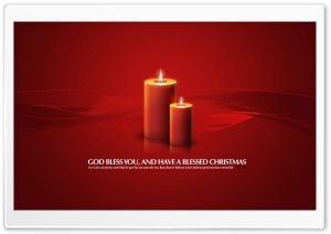 Christmas Candles Red 4K UHD Wallpaper for Widescreen and UltraWide Desktop, UltraHD TV, Smartphone, Tablet