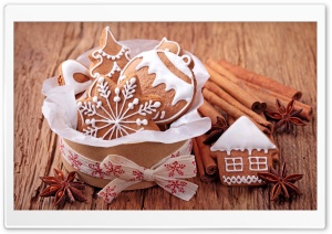 Christmas Cinnamon Cookies Ultra HD Wallpaper for 4K UHD Widescreen desktop, tablet & smartphone