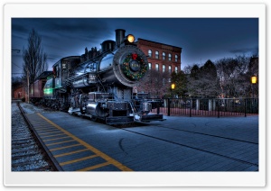 Christmas City locomotive Railway Ultra HD Wallpaper for 4K UHD Widescreen desktop, tablet & smartphone