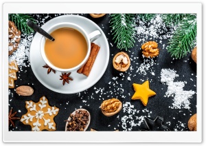 Christmas Cup of Coffee, Winter Mood Ultra HD Wallpaper for 4K UHD Widescreen desktop, tablet & smartphone