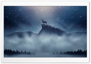 Christmas Deer Ultra HD Wallpaper for 4K UHD Widescreen desktop, tablet & smartphone