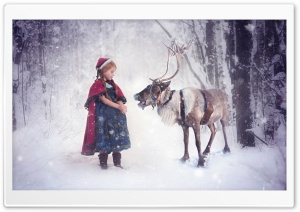 Christmas Elf and Reindeer Ultra HD Wallpaper for 4K UHD Widescreen desktop, tablet & smartphone