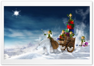 Christmas Elves 3D Ultra HD Wallpaper for 4K UHD Widescreen desktop, tablet & smartphone