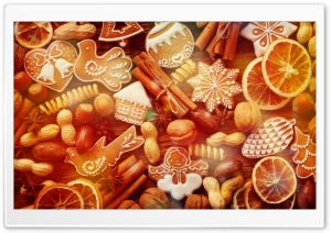 Christmas Gingerbread Cookies by PimpYourScreen Ultra HD Wallpaper for 4K UHD Widescreen desktop, tablet & smartphone