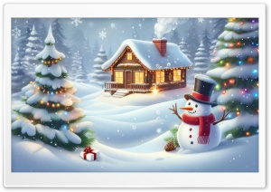 Christmas Landscape 2023 Ultra HD Wallpaper for 4K UHD Widescreen desktop, tablet & smartphone