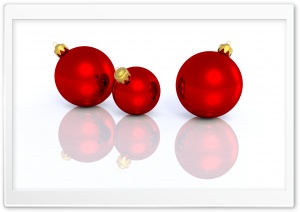 Christmas Red Balls Ultra HD Wallpaper for 4K UHD Widescreen desktop, tablet & smartphone
