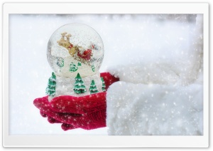 Christmas Santa Claus Snow Globe Ultra HD Wallpaper for 4K UHD Widescreen desktop, tablet & smartphone