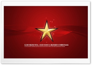 Christmas Star Red Ultra HD Wallpaper for 4K UHD Widescreen Desktop, Lockscreen, Screensaver, TV, Tablet, Smartphone