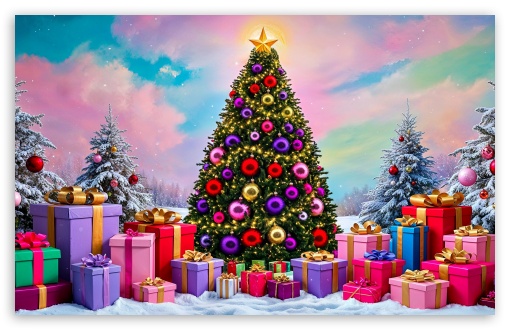 Christmas Tree and Gifts UltraHD Wallpaper for UHD 16:9 ; HD 16:9 ; UltraWide 21:9 24:10 32:9 32:10 ; Widescreen 16:10 5:3 ; Fullscreen 4:3 5:4 3:2 ; Tablet 1:1 ; Mobile 9:16 9:19.5 9:20 10:16 2:3 3:5 3:4 ; Dual 16:10 5:3 16:9 4:3 5:4 3:2 ;