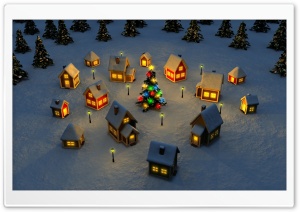 Christmas Village Ultra HD Wallpaper for 4K UHD Widescreen desktop, tablet & smartphone