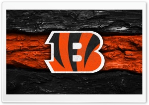 Cincinnati Bengals Wooden Logo 4K UHD Wallpaper for Widescreen and UltraWide Desktop, UltraHD TV, Smartphone, Tablet
