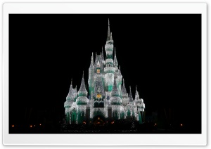 Cinderella Castle at Christmas Ultra HD Wallpaper for 4K UHD Widescreen desktop, tablet & smartphone