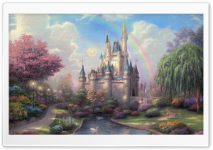 Cinderella's Castle by Thomas Kinkade Ultra HD Wallpaper for 4K UHD Widescreen desktop, tablet & smartphone
