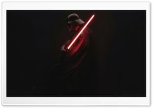 Cinematic Darth Vader Portrait in Low Light Atmosphere 4K UHD Wallpaper for Widescreen and UltraWide Desktop, UltraHD TV, Smartphone, Tablet