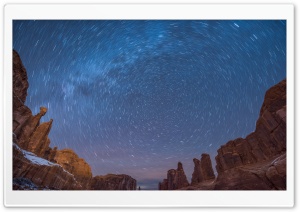 Circle Star Trails, Arches National Park, Utah Ultra HD Wallpaper for 4K UHD Widescreen desktop, tablet & smartphone