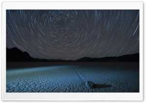 Circle Star Trails, Racetrack Playa, Sailing stone Ultra HD Wallpaper for 4K UHD Widescreen desktop, tablet & smartphone