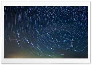 Circular Star Trails Ultra HD Wallpaper for 4K UHD Widescreen desktop, tablet & smartphone