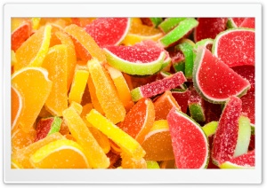 Citrus Fruit Gummy Jelly Candies Sugar Coated Ultra HD Wallpaper for 4K UHD Widescreen desktop, tablet & smartphone
