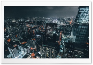 City at Night Panoramic View Ultra HD Wallpaper for 4K UHD Widescreen desktop, tablet & smartphone