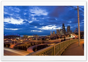 City Highway Long Exposure Ultra HD Wallpaper for 4K UHD Widescreen desktop, tablet & smartphone
