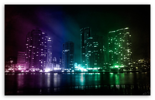 city lights background hd