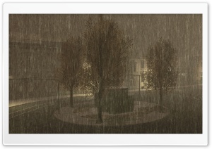 City Rain CGI Ultra HD Wallpaper for 4K UHD Widescreen desktop, tablet & smartphone