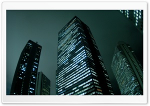 City Skyscrapers Night Ultra HD Wallpaper for 4K UHD Widescreen desktop, tablet & smartphone