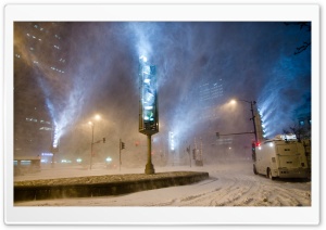 City Snow Storm Ultra HD Wallpaper for 4K UHD Widescreen desktop, tablet & smartphone
