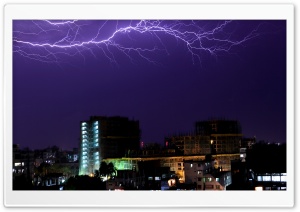 City Thunderstorm Ultra HD Wallpaper for 4K UHD Widescreen desktop, tablet & smartphone