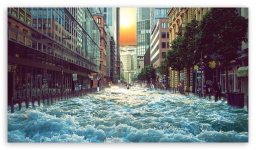City underwater UltraHD Wallpaper for 8K UHD TV 16:9 Ultra High Definition 2160p 1440p 1080p 900p 720p ;