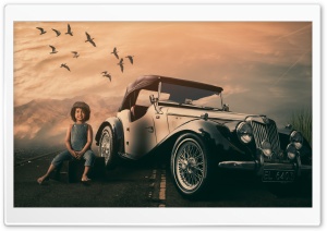 Classic Car, Road Ultra HD Wallpaper for 4K UHD Widescreen desktop, tablet & smartphone