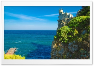 Cliff Top Castle Swallows Nest Crimea Ultra HD Wallpaper for 4K UHD Widescreen desktop, tablet & smartphone