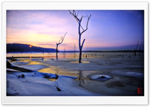 Clinton Lake Winter Ultra HD Wallpaper for 4K UHD Widescreen desktop, tablet & smartphone