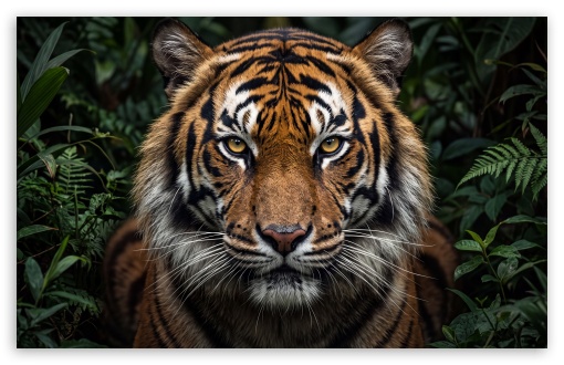 Close-Up Wildlife Portrait of a Stalking Tiger UltraHD Wallpaper for UHD 16:9 ; HD 16:9 ; Widescreen 16:10 ; Tablet 1:1 ;