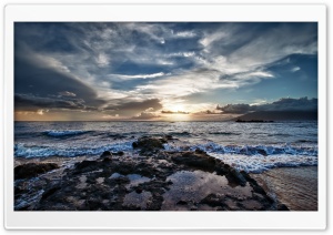 Clouds Above The Sea, Sunset Ultra HD Wallpaper for 4K UHD Widescreen desktop, tablet & smartphone