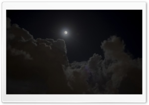 Clouds and The Moon Ultra HD Wallpaper for 4K UHD Widescreen desktop, tablet & smartphone