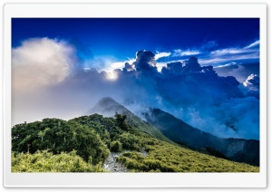 Cloudy Sky Above The Mountain Peaks Ultra HD Wallpaper for 4K UHD Widescreen Desktop, Lockscreen, Screensaver, TV, Tablet, Smartphone