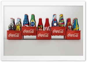 Coca-Cola Bottles Design Ultra HD Wallpaper for 4K UHD Widescreen desktop, tablet & smartphone