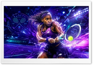 Coco Gauff 4K UHD Wallpaper for Widescreen and UltraWide Desktop, UltraHD TV, Smartphone, Tablet